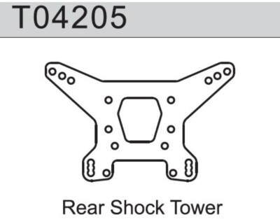 TeamC Carbon Dämpferbrücke hinten TM4V2 1:10 4WD Comp. Buggy TMC-T04205 