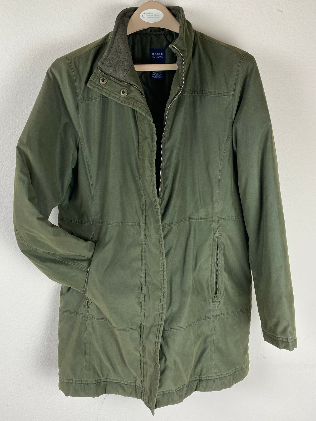 BASIC EDITIONS Winter Parka Forest Green Jacket M… - image 4