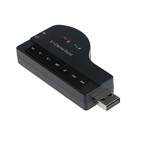 8.1 Channel USB External 3D Audio Sound Card Adapter For PC Laptop Headphone MIC - Image 3 of 4