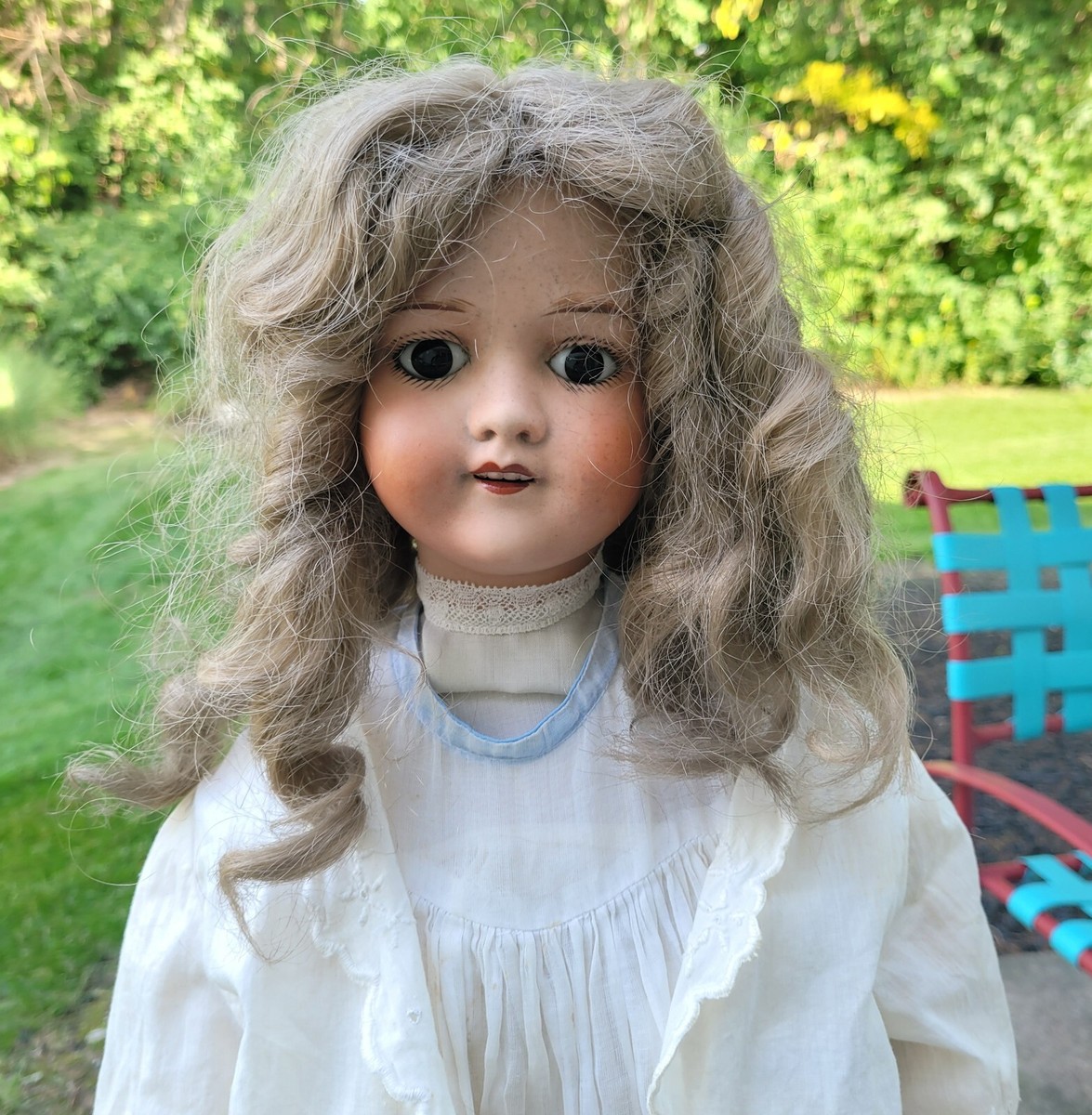 Poupée Ancienne Tête Biscuit Tanagra - 54 Cm - Vers 1918 - Bon état