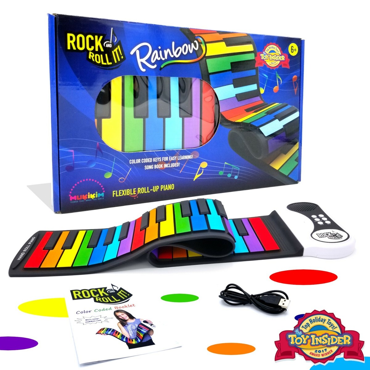 Rock And Roll It - Rainbow Piano. Award Winner / Include A Color