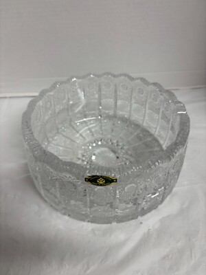 Honour Crystal Bowl 7.5'' American Brilliant Style Heavy Made in Slovankia