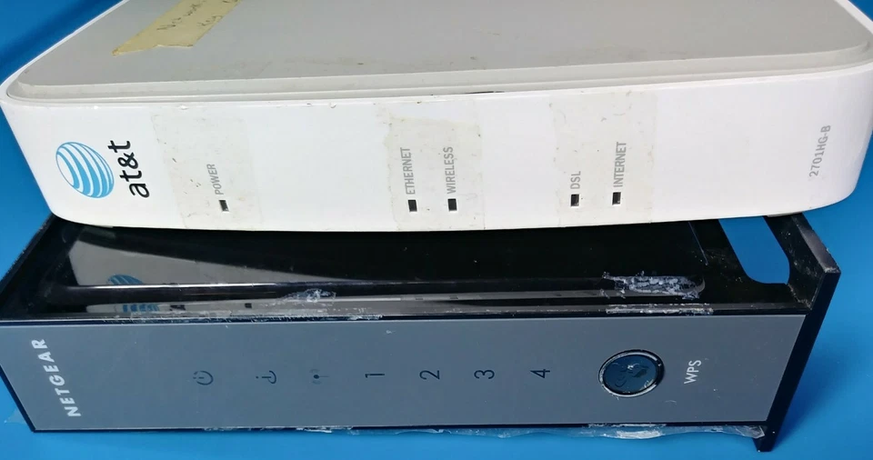 2Wire 2701HG-B 54 Mbps 4-Port 10/100 Wireless G Router w/ Netgear N300 WNR2000v3 - Image 2 of 4