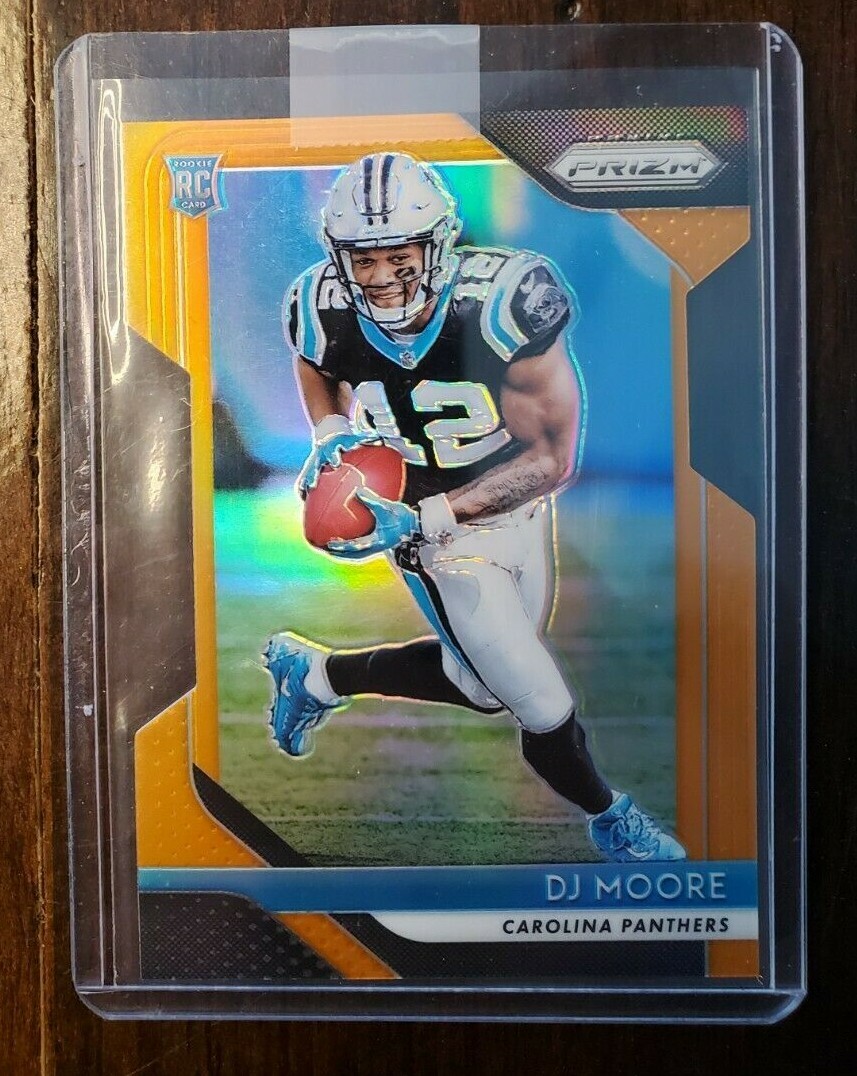 DJ Moore 2018 Panini Prizm RC Orange Prizm Die-Cut SP 62/249
