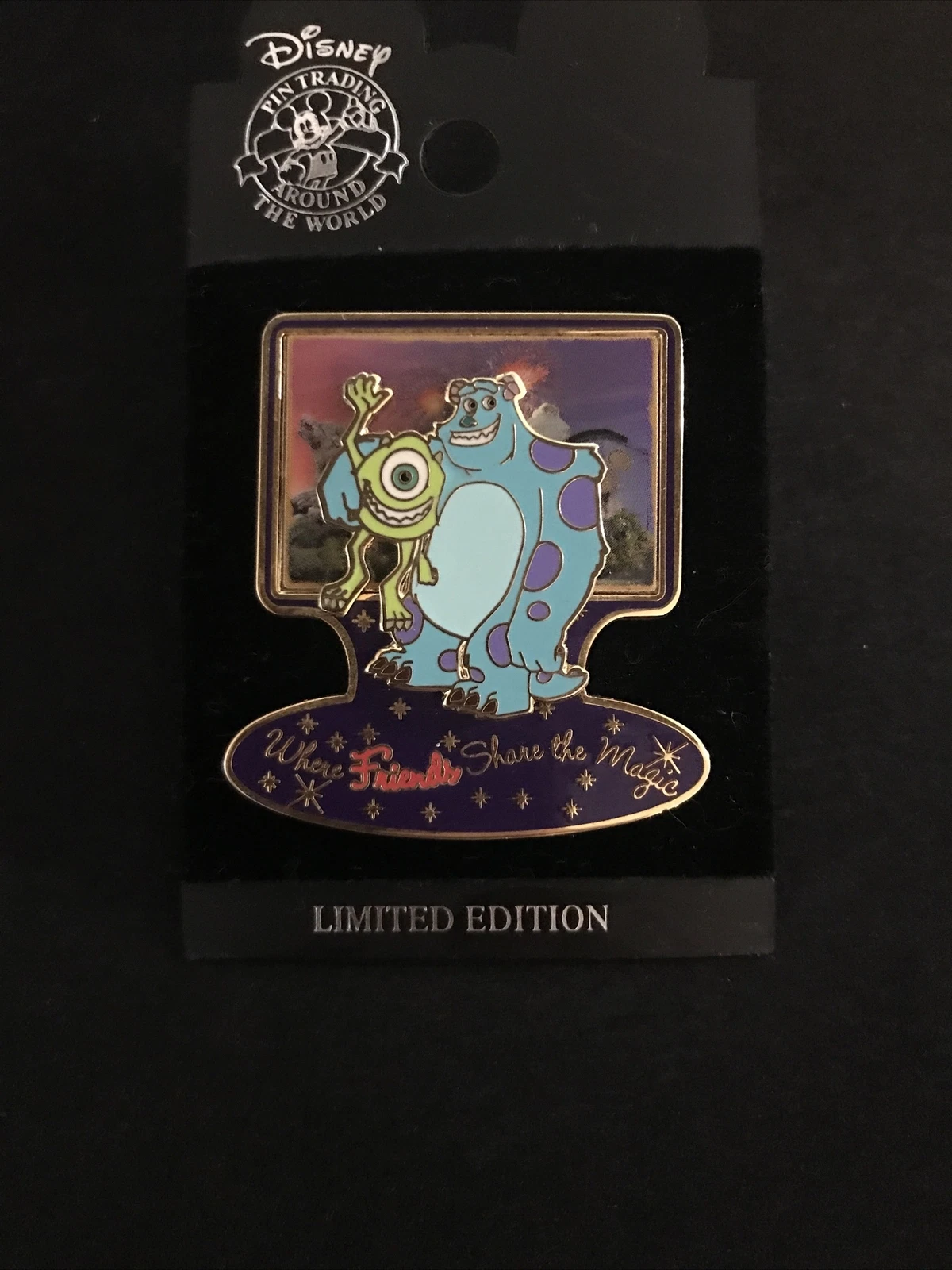 Disney Pin Monsters Mike Wazowski Sulley Where Friends Share The Magic LE 2500
