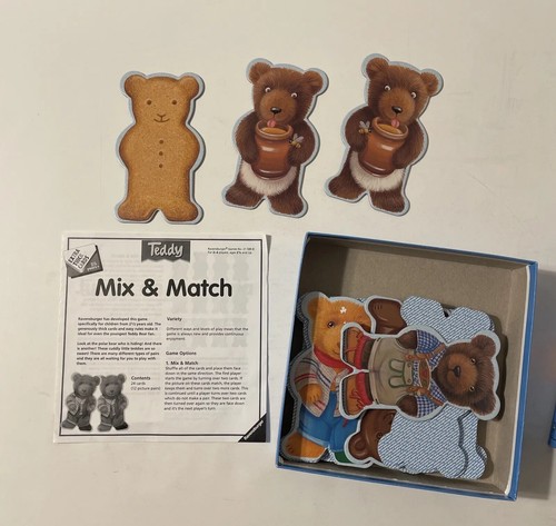 Vintage "Teddy Mix & Match" Game by Ravensburger - 2003 Ed - Complete! Ages 2+ - Picture 3 of 3