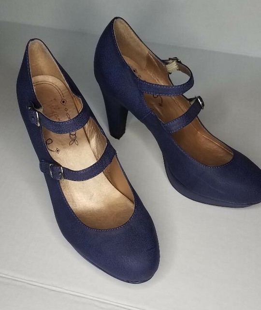 Jellypop Essie Double Strap Mary Jane Platform Pumps, Size 9M, Royal Blue | eBay