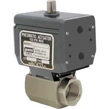 Gemini Valve HD Cycle S/S Ball Valve, Double-Acting Pneumatic Actuator-3/4"