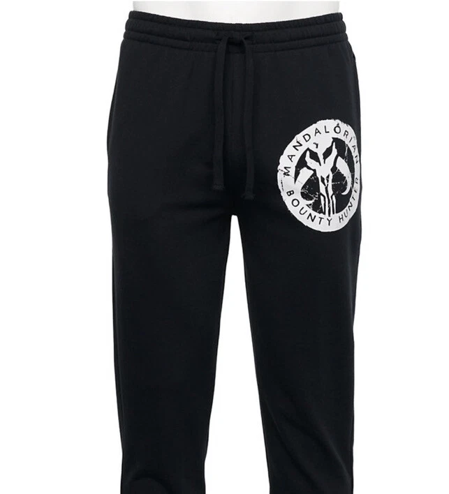 STAR WARS Joggers Pants Mandalorian Men's SIZE XX-LARGE XXL Black Sweatpants  NWT