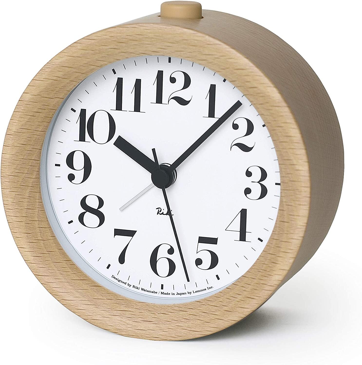 Lemnos RIKI ALARM CLOCK Alarm Clock Natural WR09-15NT Table Clock NEW from JAPAN