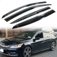 For 2013-17 Honda Accord JDM Wavy Window Visors Wind Deflectors Sun Rain Guards