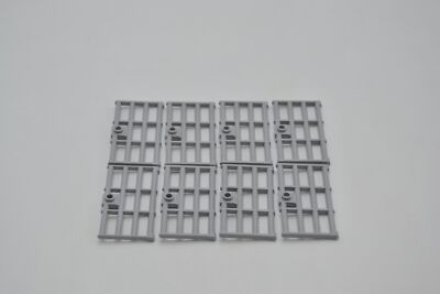 LEGO 8 x Tür neuhell grau Light Bluish Gray Door 1x4x6 Barred Stud Handle 60621