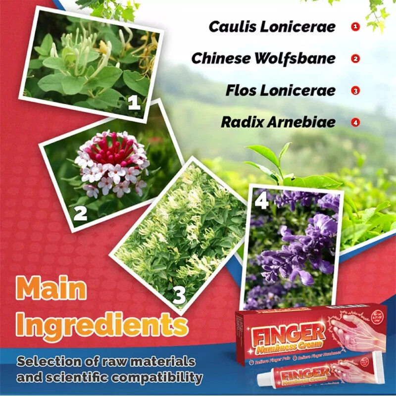 1-6X Numbness Limb Suitable for Finger Hand Foot Numb Cream Muscle Soreness 20g - Image 4 of 4