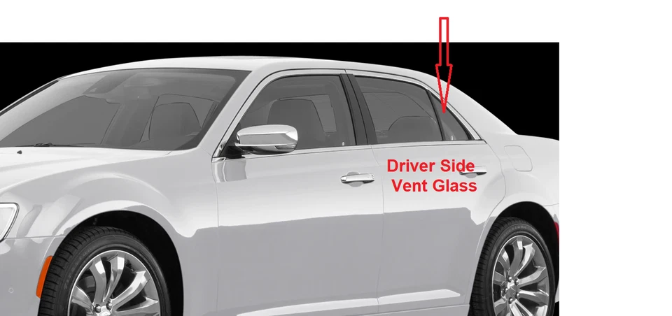 FitS 2011-2023 Chrysler 300 4Door Rear Vent Glass Window (Driver Side Left) Foto 3 de 4