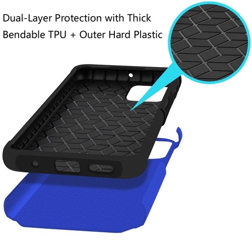For T-Mobile REVVL 7 Pro 5G ShockProof Hybrid Case Phone Cover + Tempered Glass - Picture 15 of 35