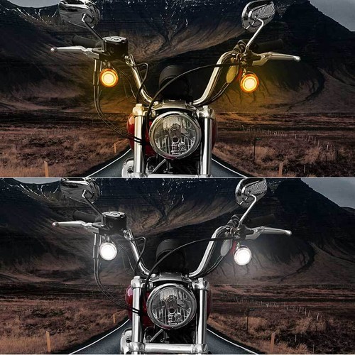Luz intermitente LED 1157 DRL ámbar blanca para Dyna Road Glide Touring 2X - Imagen 11 de 13