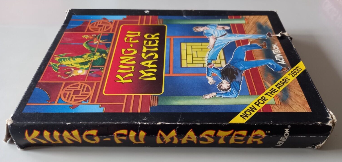 Jeu Atari 2600 Kung-Fu Master Version PAL (n°8222S) - Avec Boîte Abîmée, Sans Notice - État Correct Pour Collection