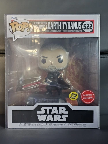 FUNKO Pop Star Wars Red Saber Series Darth Tyranus 522 GITD GameStop Exclusive 