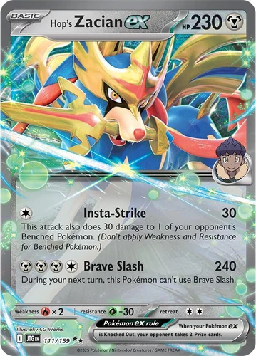 Hop's Zacian Ex Pokémon TCG Cards