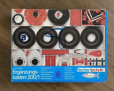 VINTAGE FISCHERTECHNIK - ERGANZUNGS-KASTEN 200/1, OPEN BOX - SET A