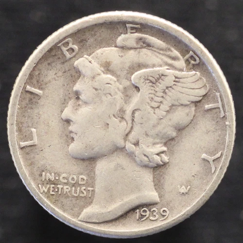 1939 P Mercury Dime - VF - FREE SHIPPING (US924)