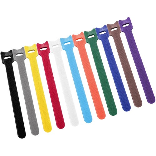 Releasable Cable Ties Reusable Nylon Hook Loop Cable Tidy Strap Fastener Straps - Picture 6 of 23