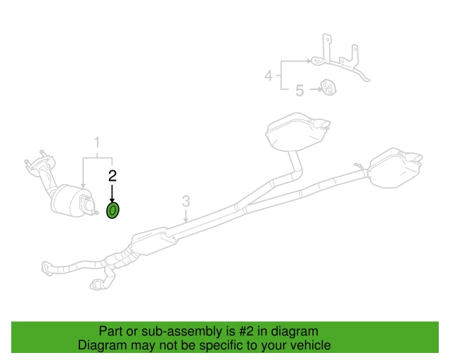 Junta convertidor genuina GM OEM 04-07 Cadillac CTS STS SRX 2,8 L 3,6 L 25768055 Foto 2 de 4