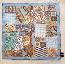Seaward  Stearn London Men's Pocket Square Handkerchief Silk Made In England