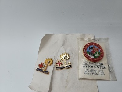 Red Cross Pins Chester County SC 3x