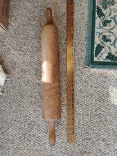 Huge antique 30" 7 pound vintage rolling pin - wood