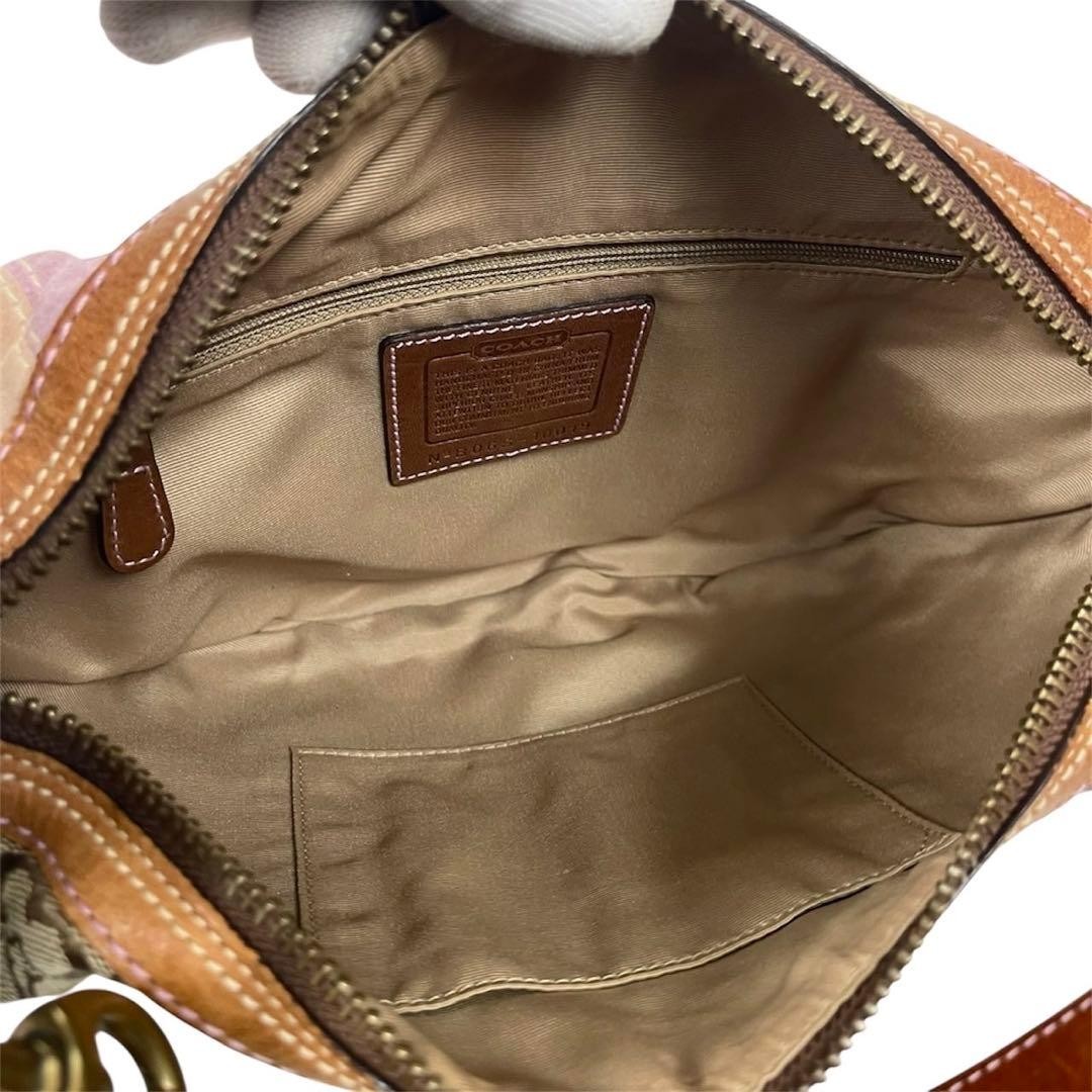 Coach patchwork 10019 Half Moon Shoulder Bag Leat… - image 7