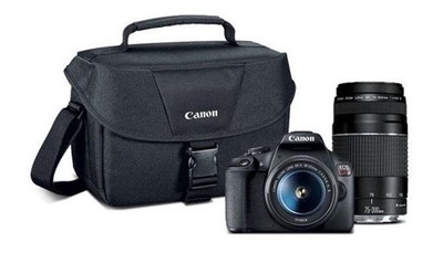 Canon EOS Rebel T7 24.1MP Digital Camera - (Black 18-55mm and 75-300mm Lenses )