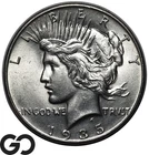 1935 Peace Dollar, Blast White Solid Gem BU++ Final Year Issue!