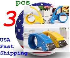 3 pcs Portable Tape Dispenser Packing Packaging Cutter Heavy Duty 3 Inch