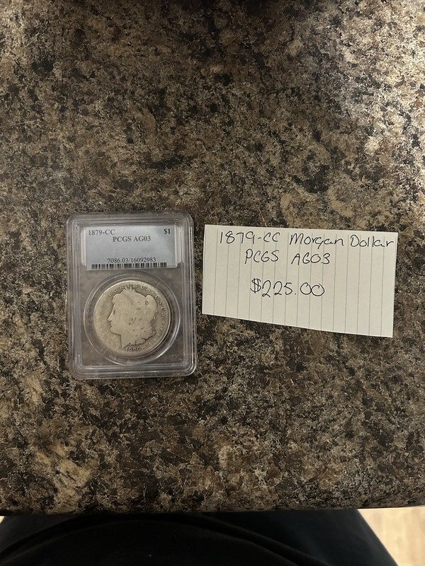 1879-CC Morgan Silver Dollar $1 Carson City Business Strike PCGS AG03 #7062