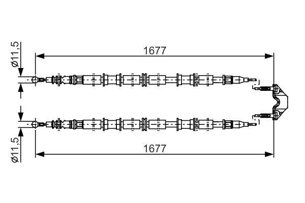 Seilzug Feststellbremse Bosch 1 987 482 141 FÜR Opel-image