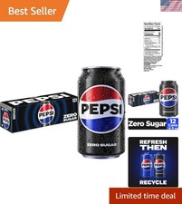 12 Fl Oz Zero Sugar Cola Cans - Refreshing Taste, 144 Fluid Ounces Total