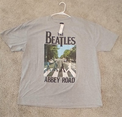 NEW The Beatles ABBEY ROAD Men's Heather Grey Short Sleeve T-Shirt Size 3XL