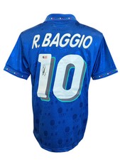 ROBERTO BAGGIO SIGNED 1994 ITALY WORLD CUP FOOTBALL SHIRT (ACG CERT AG17288)