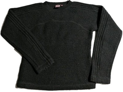 Burton Wool Blend Sweater Womens M Black Ribbed Crewneck Cropped Boxy