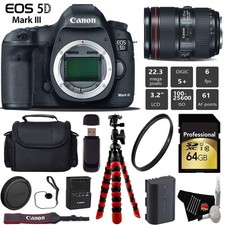 Canon EOS 5D Mark III DSLR Camera with 24-105mm f/4L II Lens  Wireless Remote 