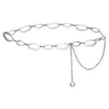 Silver Metal Waist Belt for Women, 120 x 2.7cm / 47.24 x 1.06inch
