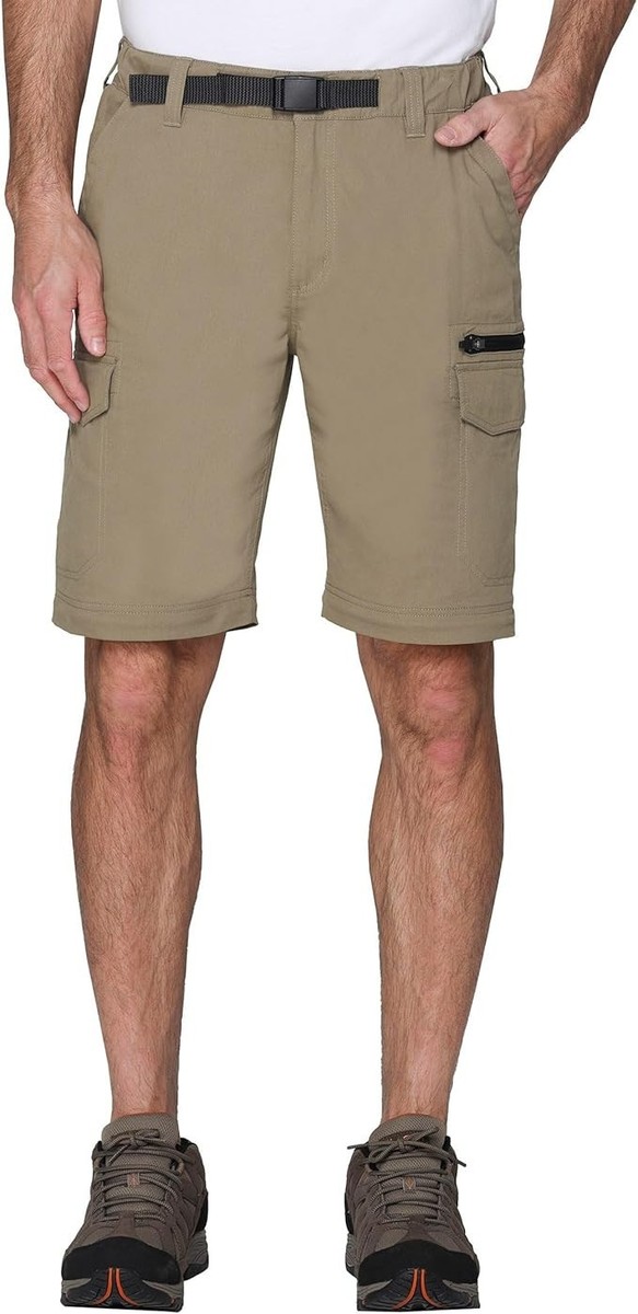 BC Clothing Pantalon de randonnée cargo extensible convertible pour homme, poches zippées, Multicolore