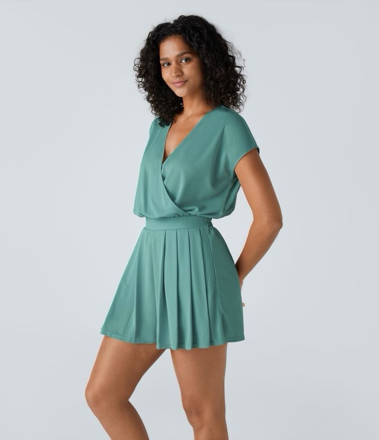 Halara romper womens large waffle fabric-image