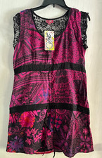 Women's Fuschia and Black Summer Dress Coline Sz XL