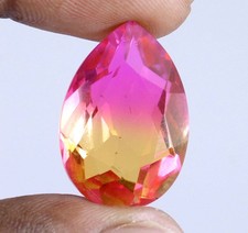 26.65 Ct Brazilian Bi-Color Tourmaline Pear Gemstone Certified T16611 Best Sale