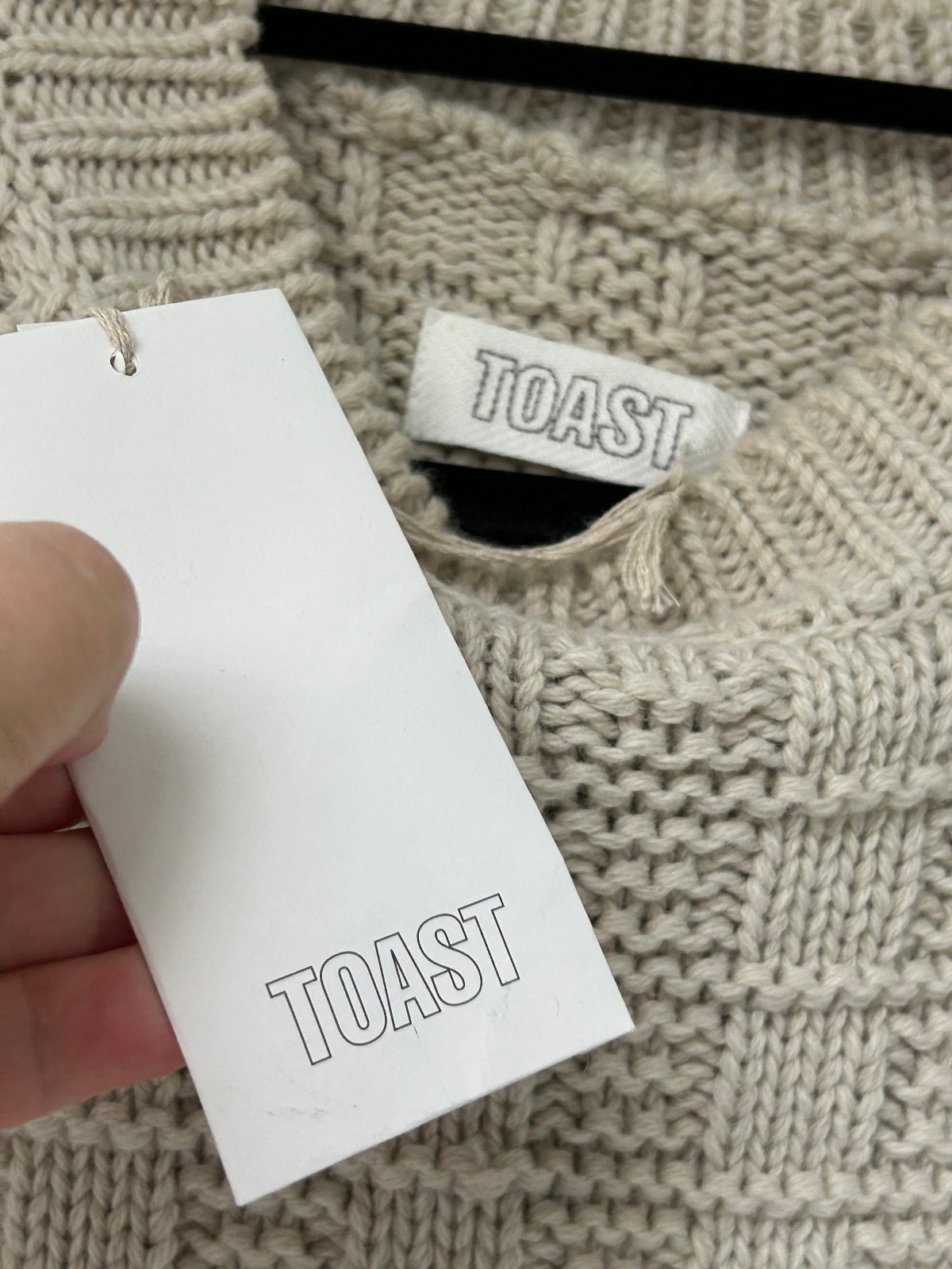 TOAST Bone Ecru Chunky Oversized Knit Vest Tank Sweater Jumper ONE SIZE £225