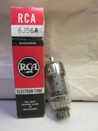 Vintage NOS NIB RCA 6JS6C Amplifier Audio Vacuum Tube, continuity tested