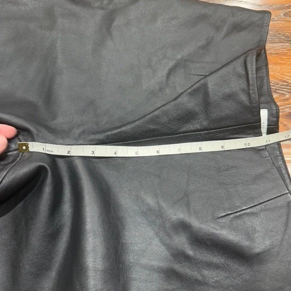 Pantalones de mezclilla para mujer talla 8 de piel de cordero de cuero negro forrados marca 28 X 30 Apt 9 Foto 4 de 4