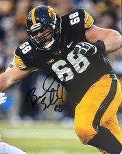 BRANDON SCHERFF SIGNED 8x10 PHOTO IOWA HAWKEYES FOOTBALL AUTOGRAPH COA